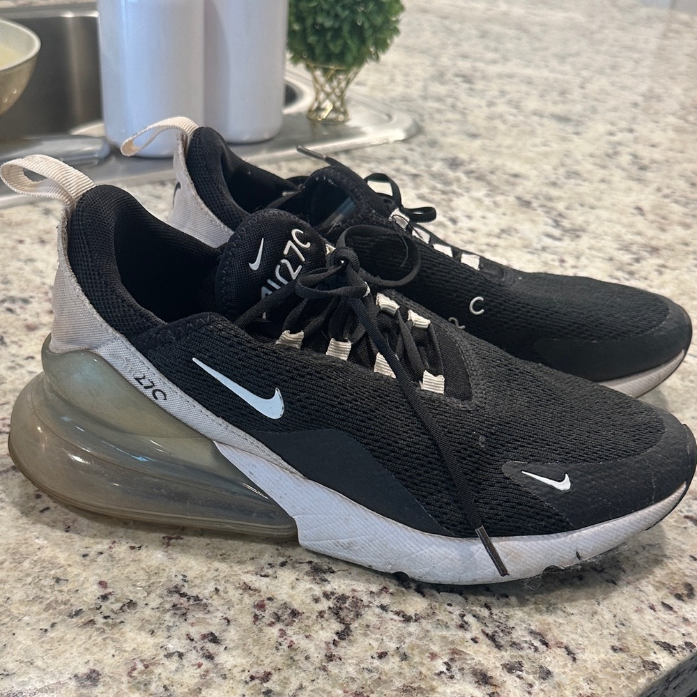 Nike Black and White Air Max Shoes